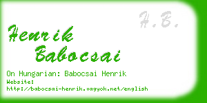 henrik babocsai business card